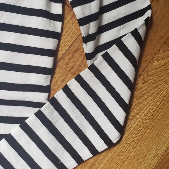 J.Crew black ivory stripe  long sleeve midi dress - Picture 7 of 7